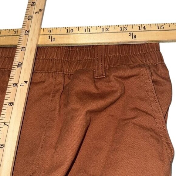 Forever 21 Rust Cargo Pants With Elastic Waist & Drawstring Hem - Picture 8 of 9